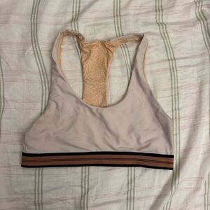 Acacia Swimwear Tan and Black Top